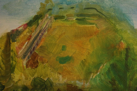 The mound of the Merkinė original painting by Kristina Čivilytė. Home