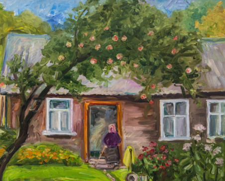 The Old Homestead original painting by Aleksandra Šimkutė Norbutienė. Splash Of Colors