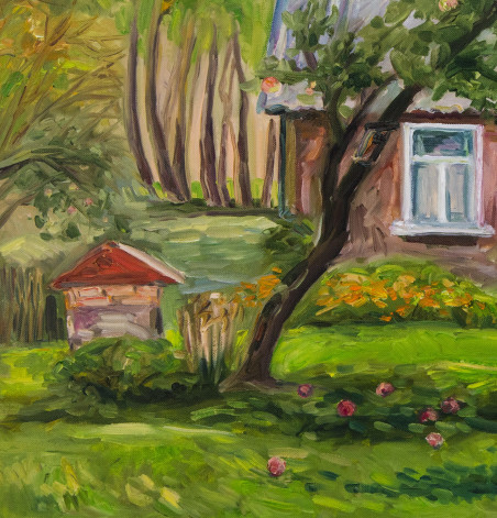 The Old Homestead original painting by Aleksandra Šimkutė Norbutienė. Splash Of Colors