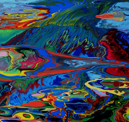 Flooding original painting by Marius Strolia. Home