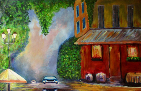 In The City original painting by Dalius Virbickas. Home