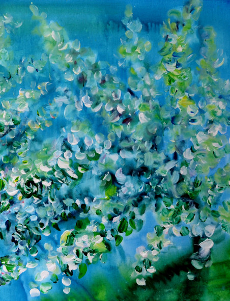 Blooming original painting by Marius Strolia. Home