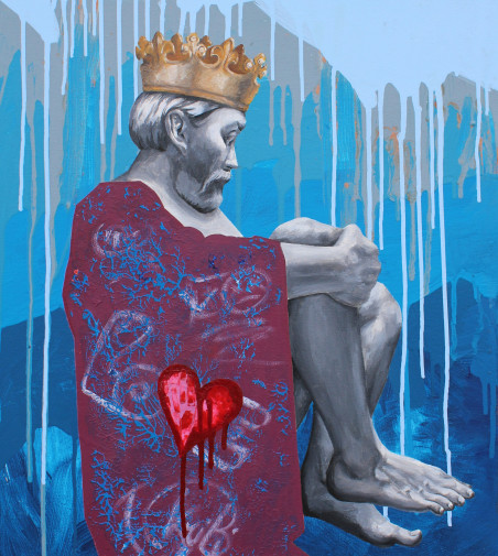 King of hearts original painting by Kristina Šoblinskytė. Home