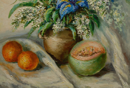 Still Life With Melon original painting by Irma Pažimeckienė. Home