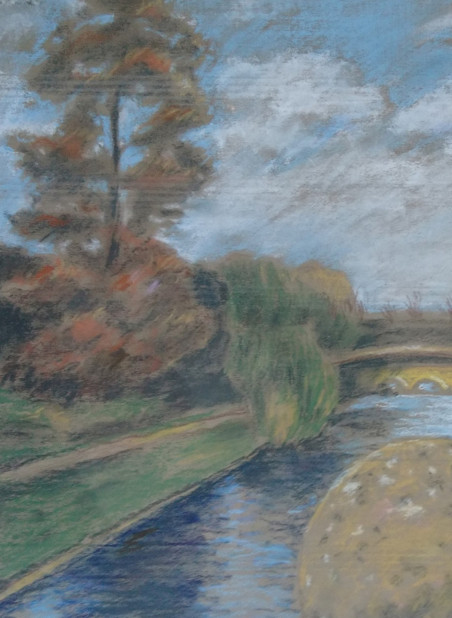 Three Bridges, Cambridge original painting by Aleksandras Kapustinas. Home