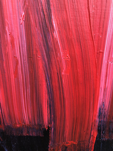 Red original painting by Jolita Puronaitė Lubienė. Home