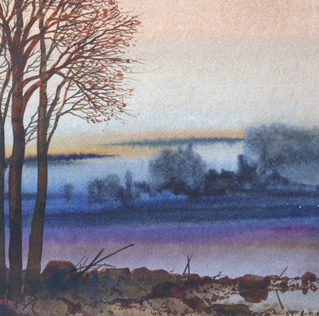 Dawn original painting by Vidmantas Zarėka. Home