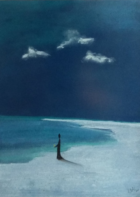 At The Coast original painting by Rima Sadauskienė. Calm paintings