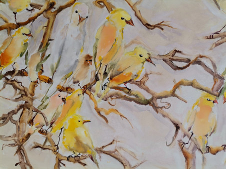 Birds 8 original painting by Inesa Škeliova. Home