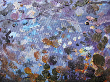 Leaves On Ice I original painting by Dalia Čistovaitė. Home