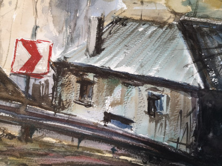 House By The Road original painting by Eugis Eidukaitis. Home