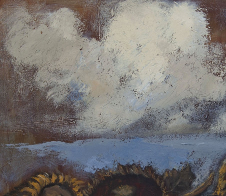 Still Life With Sunflowers And Clouds original painting by Vidmantas Jažauskas. Still-Life