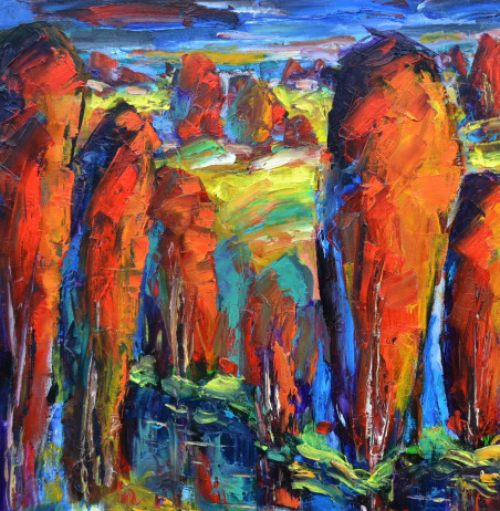 Deep Autumn original painting by Leonardas Černiauskas. Home