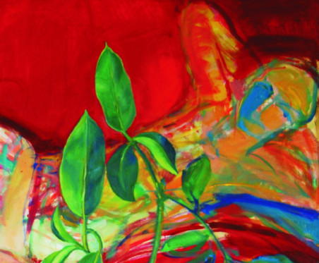 Fig In The Red Room original painting by Arvydas Švirmickas. Home