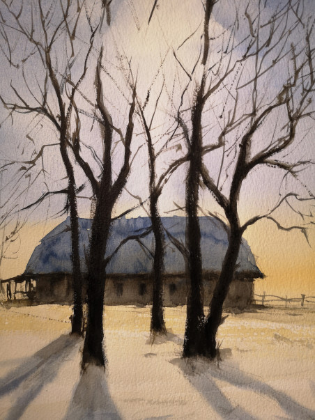 Frost And Sun original painting by Eugis Eidukaitis. Home