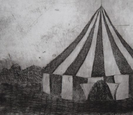 Circus original painting by Kristina Daniūnaitė. Home