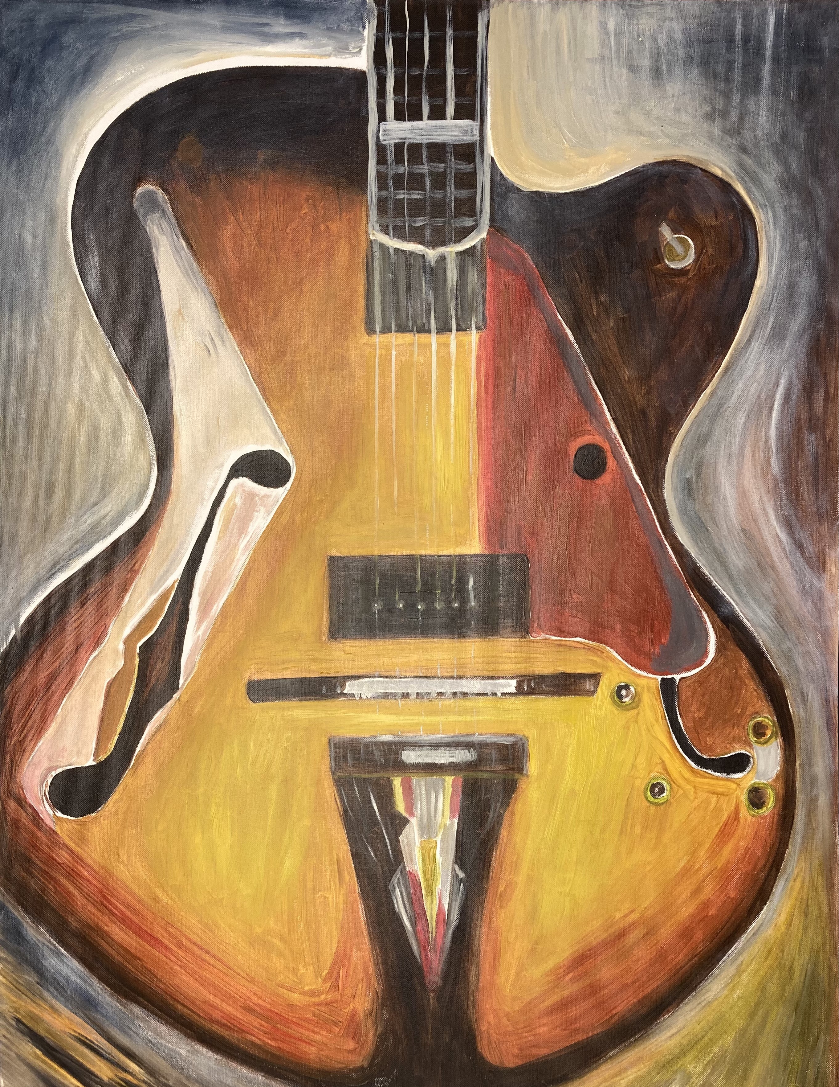 guitar painting acrylic