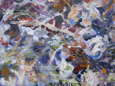 Leaves on Ice III original painting by Dalia Čistovaitė. Home