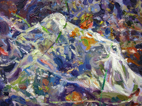 Leaves on ice IV original painting by Dalia Čistovaitė. Home