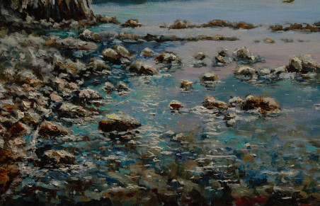 By the Black Sea original painting by Irma Pažimeckienė. Marine Art