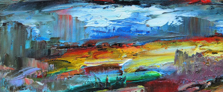 Landscape 1 original painting by Leonardas Černiauskas. Home