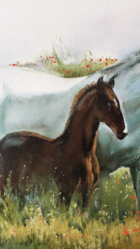 Horses - 1 original painting by Aleksandras Lysiukas. Home