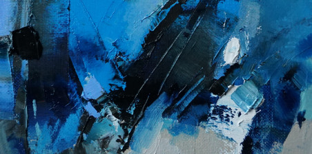 White, Blue Moon original painting by Virginijus Tamošiūnas. Home