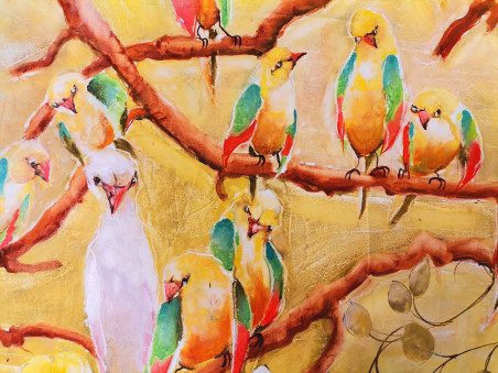 Birds 10 original painting by Inesa Škeliova. Home