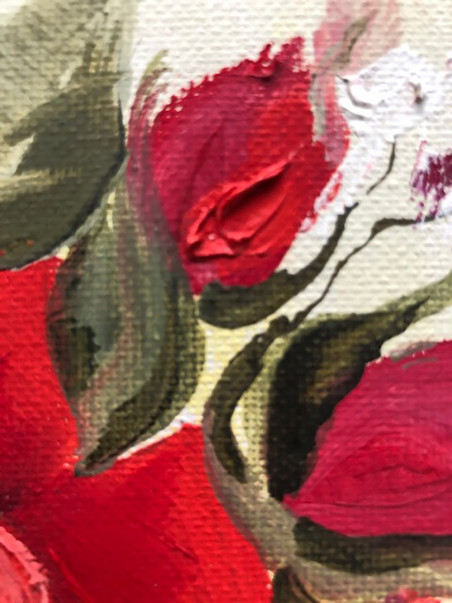 Red Rose original painting by Dina Jankauskienė. Home