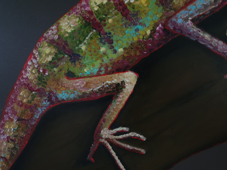 The Lizard original painting by Živilė Rudzikaitė Matuzonienė. Oil painting