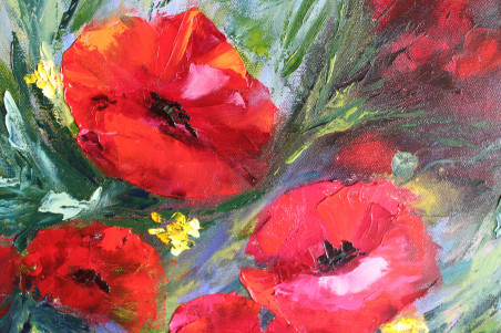 Poppies. Your Tenderness original painting by Rita Medvedevienė. Home