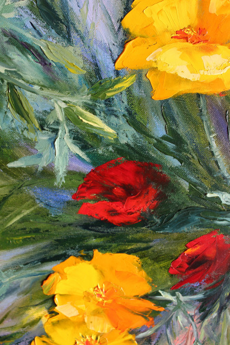 Poppies. Your Tenderness original painting by Rita Medvedevienė. Home