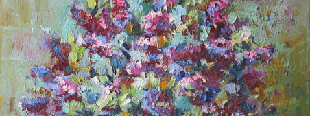 Lilacs original painting by Liudvikas Daugirdas. Home