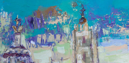 A City Where I Like to Live 1 original painting by Saulius Kruopis. Home