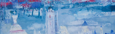 A City Where I Like to Live 2 original painting by Saulius Kruopis. Home