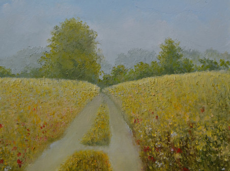 Road to the Home original painting by Danutė Virbickienė. Home