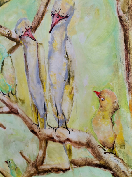 Birds 12 original painting by Inesa Škeliova. Home