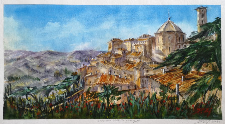 Paradiso Italia. Toscana / Volterra. Paesaggio 4 original painting by Dmitrij Zuj. Home