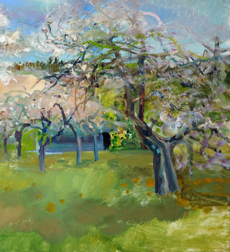 Spring in presidential garden original painting by Gražina Vitartaitė. Home