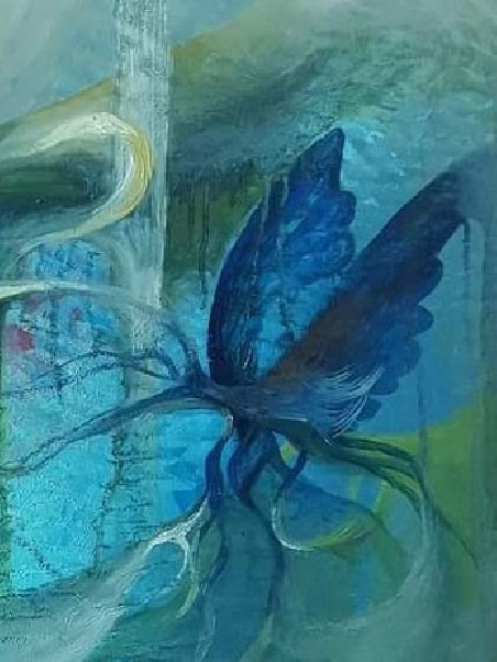 Butterfly fortress original painting by Simona Juškevičiūtė. Home