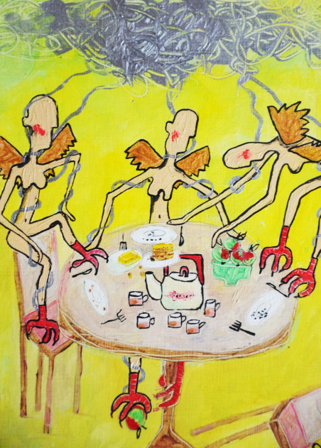 Banquet original painting by Orinta Klimaitė. Home