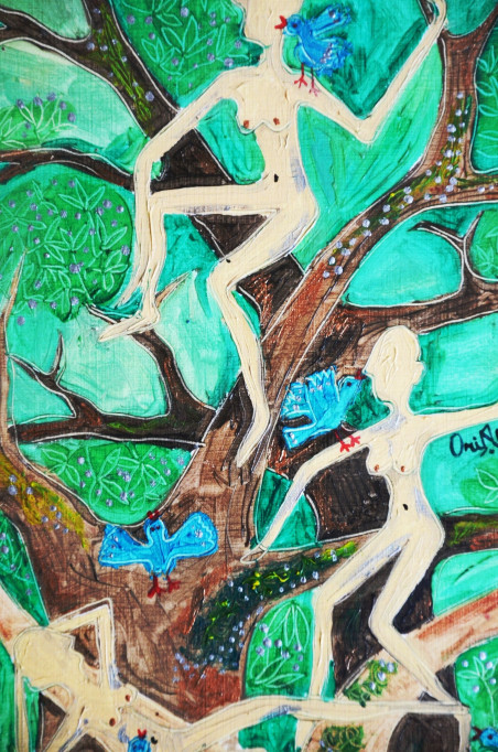 Tree spirits original painting by Orinta Klimaitė. Home