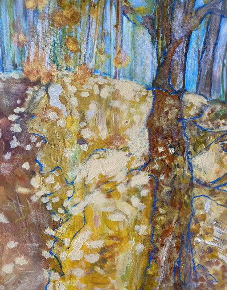 Autumn Is Coming Through The Forest original painting by Angelija Eidukienė. Home