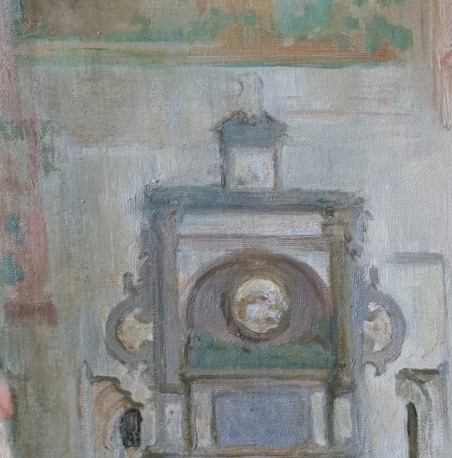 Interior Fragment Of Bernardine Church original painting by Vaidotas Vankevičius. Home