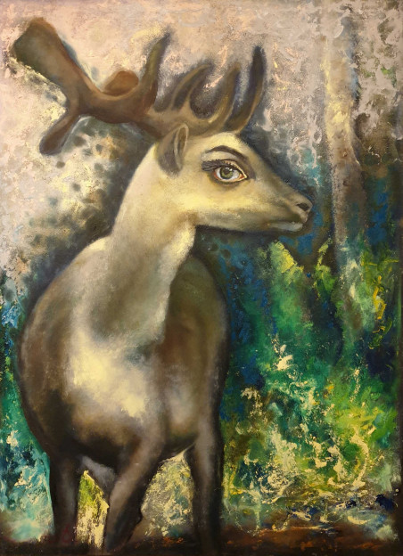 Little Deer original painting by Lilijana Tumaitė. Home