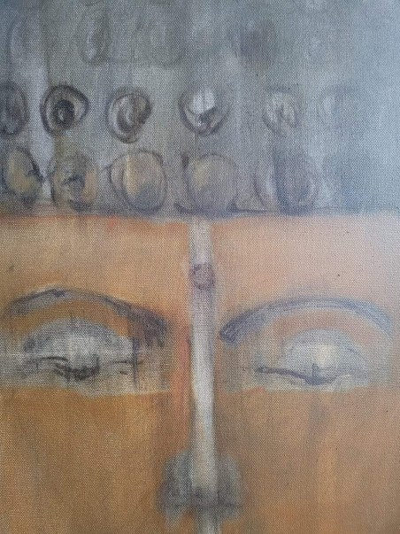 Buddha original painting by Ansis Burkė. Home