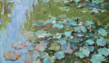 Water Lilies In Autumn original painting by Liudvikas Daugirdas. Home