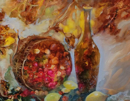 Festive Still Life original painting by Birutė Butkienė. Home