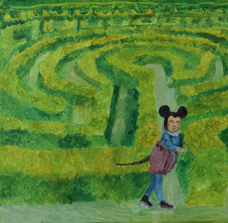 Garden Maze original painting by Kristina Daniūnaitė. Home