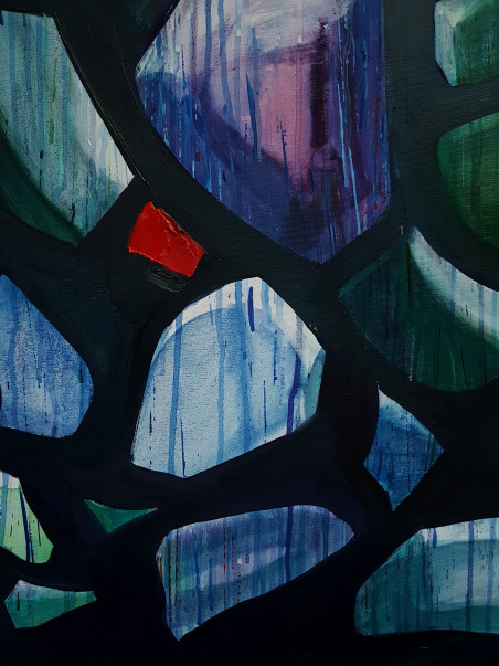 Changing structure original painting by Sigitas Laurinavičius. Home